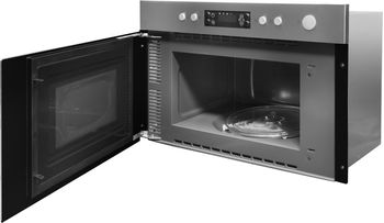 Indesit Microonde Da incasso MWI 6213 IX Stainless Steel Elettronico 22 Microonde + grill 750 Perspective open