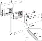 Indesit Microonde Da incasso MWI 6213 IX Stainless Steel Elettronico 22 Microonde + grill 750 Technical drawing