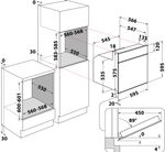 Indesit Forno Da incasso IVF 32 IX Elettrico A Technical drawing