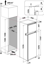 Indesit Combinazione Frigorifero/Congelatore Da incasso T 16 A1 D/I 1 Acciaio 2 porte Technical drawing