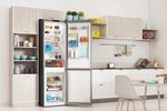 Indesit Combinazione Frigorifero/Congelatore A libera installazione INFC9 TI22X Inox 2 porte Lifestyle perspective open