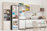 Indesit-Combinazione-Frigorifero-Congelatore-A-libera-installazione-INFC9-TI22X-Inox-2-porte-Lifestyle-perspective-open