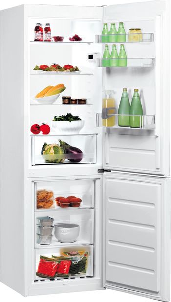 Indesit Combinazione Frigorifero/Congelatore A libera installazione LI8 S1E W Bianchi 2 porte Perspective open
