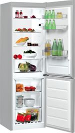Indesit Combinazione Frigorifero/Congelatore A libera installazione LI8 S1E S Argento 2 porte Perspective open