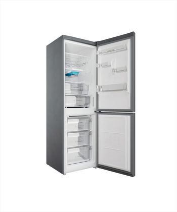 Indesit Combinazione Frigorifero/Congelatore A libera installazione INFC8 TO32X Inox 2 porte Perspective open