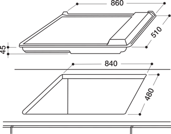 Indesit-Piano-cottura-PIM-950-AS--IX--Inox-GAS-Technical-drawing