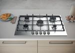 Indesit Piano cottura THP 752 IX/I Inox GAS Lifestyle frontal top down