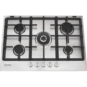 Piano cottura a gas Indesit: 5 fuochi - THP 751 W/IX/I IT