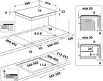 Indesit Piano cottura AAR 160 C Nero Radiant vitroceramic Technical drawing