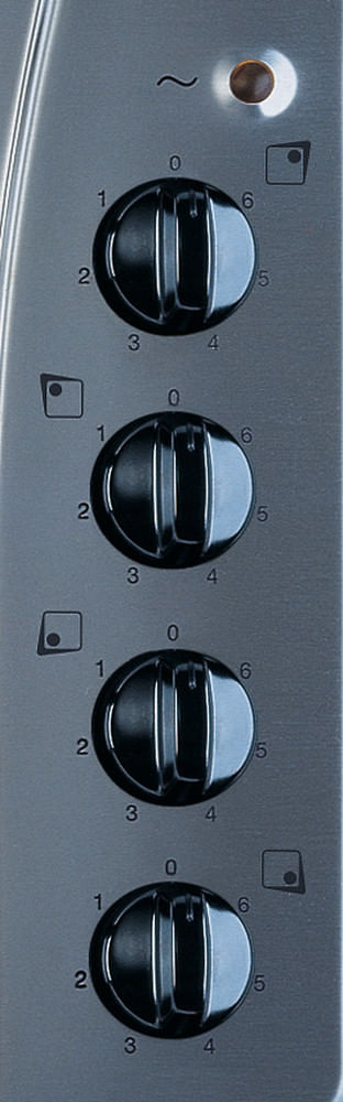 Indesit-Piano-cottura-TI-60-X-Inox-Solid-Plate-Control-panel