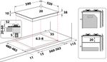 Indesit Piano cottura PN 642 /I (AV) Avena GAS Technical drawing