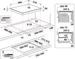 Indesit Piano cottura IB 65B60 NE Nero Induction vitroceramic Technical drawing