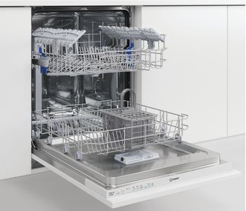 Indesit Lavastoviglie Da incasso DIE 2B19 A S Totalmente integrato F Perspective open