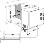 Indesit Lavastoviglie Da incasso DIO 3C24 AC E Totalmente integrato E Technical drawing