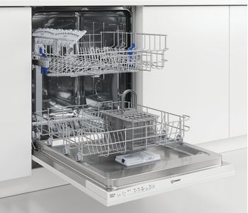 Indesit Lavastoviglie Da incasso DIE 2B19 Totalmente integrato F Perspective open