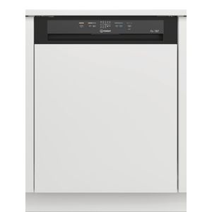 Lavastoviglie semi incasso Indesit: grande capienza, colore nero - DBE 2B19 A B