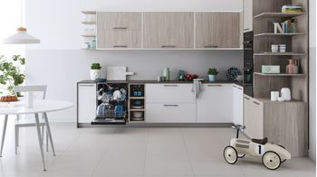 Indesit Lavastoviglie Da incasso DBE 2B19 A B Semi-integrato F Lifestyle frontal open