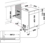 Indesit-Lavastoviglie-Da-incasso-DBE-2B19-A-X-Semi-integrato-F-Technical-drawing