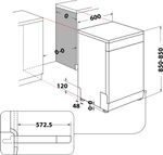 Indesit Lavastoviglie A libera installazione DFO 3C23 A X A libera installazione E Technical drawing