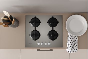 Indesit Piano cottura ING 61T/TD Tortora GAS Lifestyle frontal