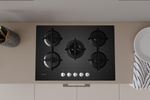 Indesit Piano cottura ING 72T/BK Nero GAS Lifestyle frontal