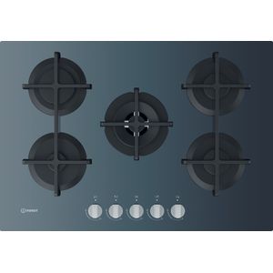 Piano cottura a gas Indesit: 5 fuochi - ING 72T/GR