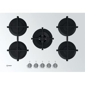 Piano cottura a gas Indesit: 5 fuochi - ING 72T/WH