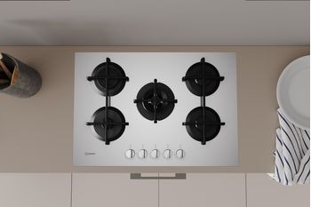 Indesit Piano cottura ING 72T/WH Bianco GAS Lifestyle frontal