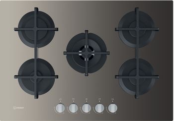 Indesit-Piano-cottura-ING-72T-TD-Tortora-GAS-Frontal