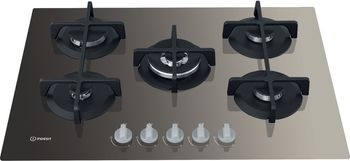 Indesit Piano cottura ING 72T/TD Tortora GAS Frontal top down