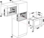 Indesit Microonde Da incasso MWI 120 SX Stainless Steel Elettronico 20 Solo microonde 800 Technical drawing