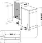 Indesit Lavastoviglie A libera installazione DSFE 1B10 S A libera installazione F Technical drawing