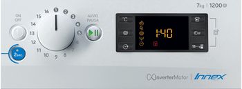 Indesit Lavabiancheria A libera installazione BWSE 71283X W IT N Bianco Carica frontale D Control panel