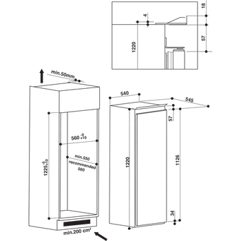 Indesit-Frigorifero-Da-incasso-S-12-A1-D-I-Inox-Technical-drawing