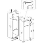 Indesit-Combinazione-Frigorifero-Congelatore-Da-incasso-IN-D-2412-Acciaio-2-porte-Technical-drawing