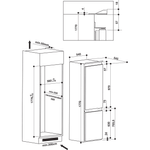 Indesit-Combinazione-Frigorifero-Congelatore-Da-incasso-B-18-A1-D-S-I-Acciaio-2-porte-Technical-drawing