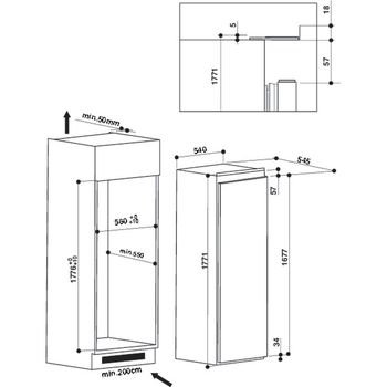 Indesit-Frigorifero-Da-incasso-INS-3022-V-Acciaio-Technical-drawing