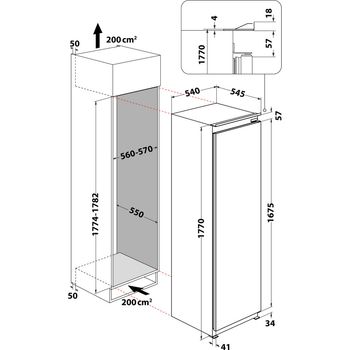 Indesit-Frigorifero-Da-incasso-INSZ-1801-AA-Bianco-Technical-drawing