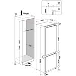 Indesit-Combinazione-Frigorifero-Congelatore-Da-incasso-IND-400-Bianco-2-porte-Technical-drawing