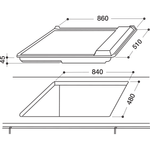 Indesit-Piano-cottura-PIM-950-AST--GH--EX-Inox-GAS-Technical-drawing