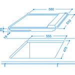 Indesit-Piano-cottura-PIM-640-AS--IX--Inox-GAS-Technical-drawing