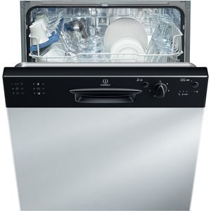 Lavastoviglie semi incasso Indesit: grande capienza, colore nero - DPG 16B1 A K EU