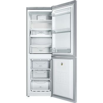 Indesit-Combinazione-Frigorifero-Congelatore-A-libera-installazione-LI80-FF2-S-B-Argento-2-porte-Frontal-open