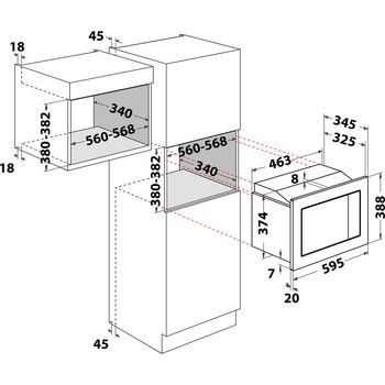 Indesit-Microonde-Da-incasso-MWI-122.2-X-Inox-Elettronico-20-Microonde---grill-800-Technical-drawing