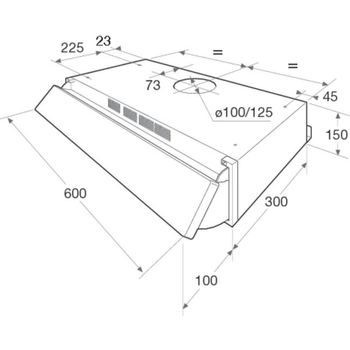 Indesit-Cappa-Da-incasso-IAEEST-66-AS-GR-Grigio-Da-incasso-Meccanico-Technical-drawing