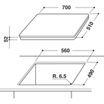 Indesit-Piano-cottura-VID-741-B-C-Nero-Induction-vitroceramic-Technical-drawing