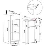 Indesit-Combinazione-Frigorifero-Congelatore-Da-incasso-IN-D-2425-Bianco-2-porte-Technical-drawing