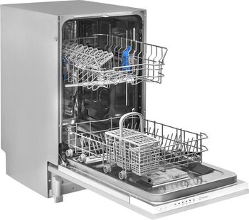 Indesit Lavastoviglie Da incasso DSIE 2B10 Totalmente integrato A+ Perspective open