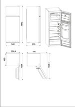 Indesit Combinazione Frigorifero/Congelatore A libera installazione I55TM 4110 W 1 Bianco 2 porte Technical drawing