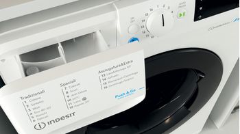 Indesit Lavasciugabiancheria A libera installazione BDE 107426 WK IT Bianco Carica frontale Drawer